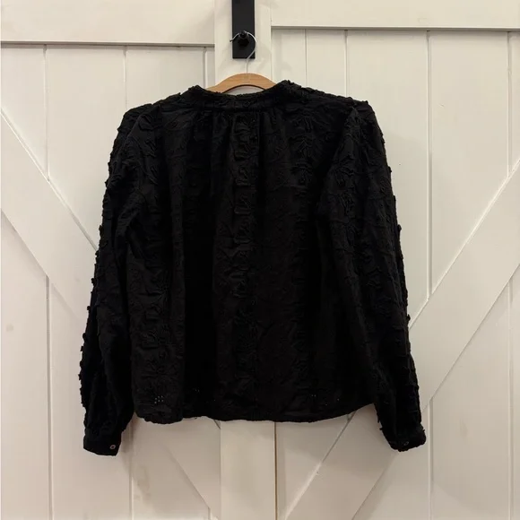 Anthropologie SEEN WORN KEPT Kathryn Floral-textured Button-up Blouse Top - Picture 7 of 8